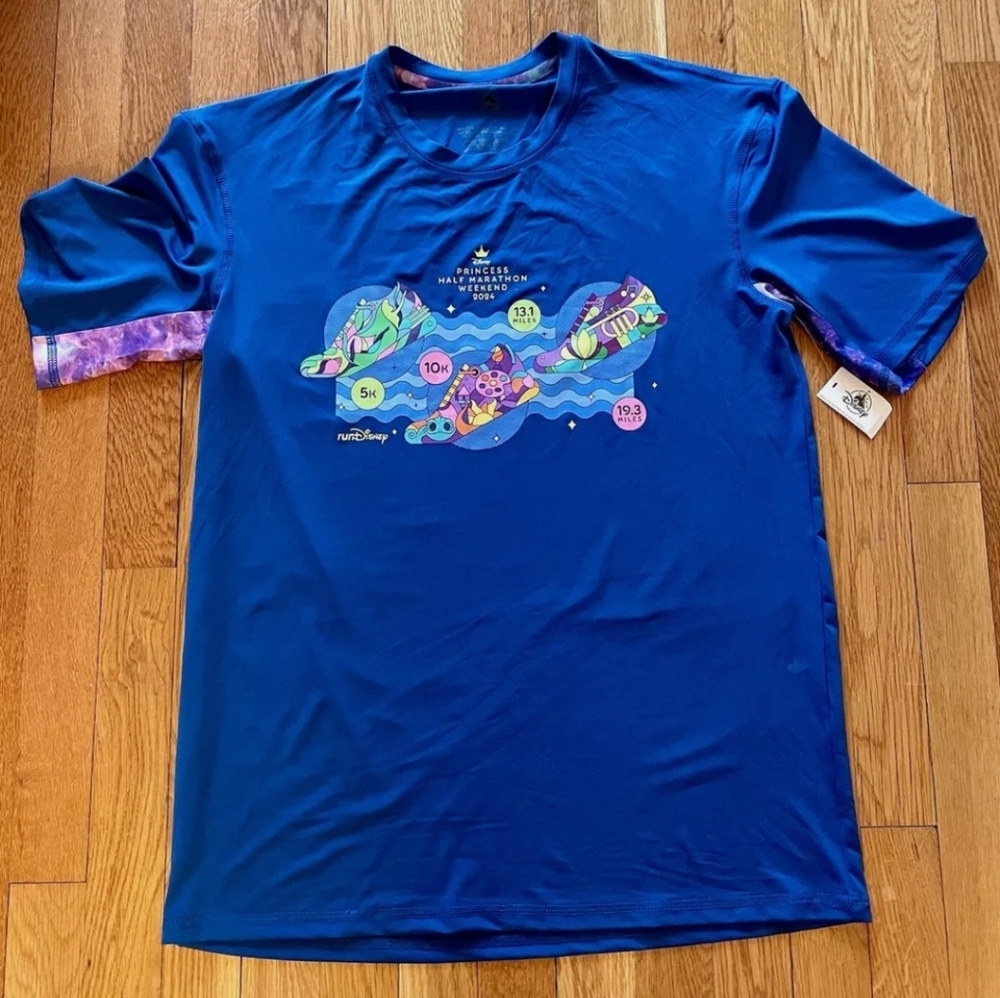 NWT RunDisney 2024 Princess Half Marathon Weekend Race Athletic Shirt (Unisex L)